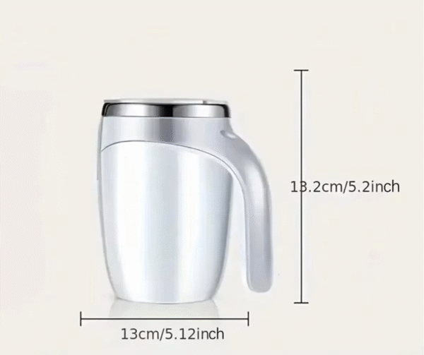 380ml Magnetic Self-Stirring Mug – Electric Stainless Steel Mixer Cup for Coffee, Milk & Juice - Image 5
